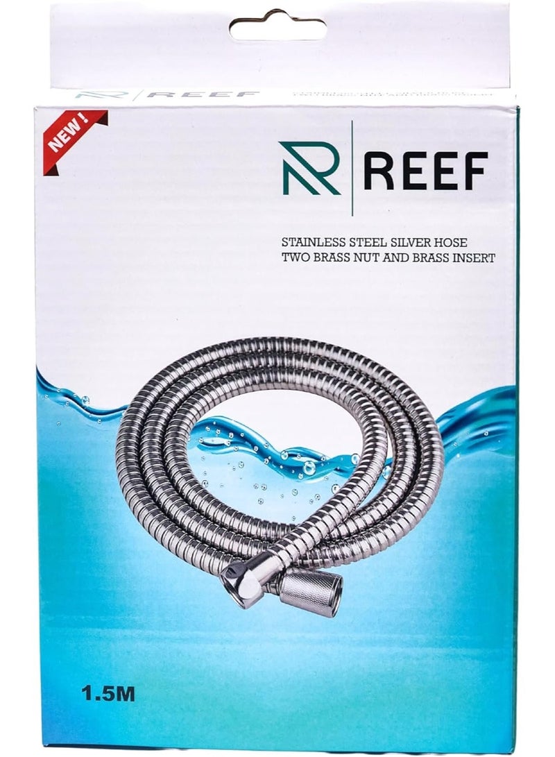 REEF Stainless Steel Shower Hose 150cm – Durable Flexible Connector for Bathroom Use, RF-SSSH-01 - Image 3