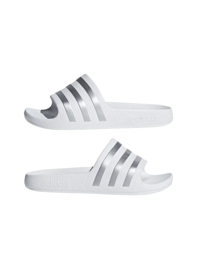 Adidas Adidas Adilette Aqua K U White Sportswear Sandals/Slippers For Kids