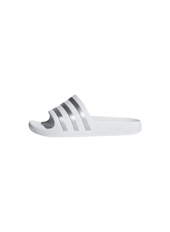 Adidas Adidas Adilette Aqua K U White Sportswear Sandals/Slippers For Kids