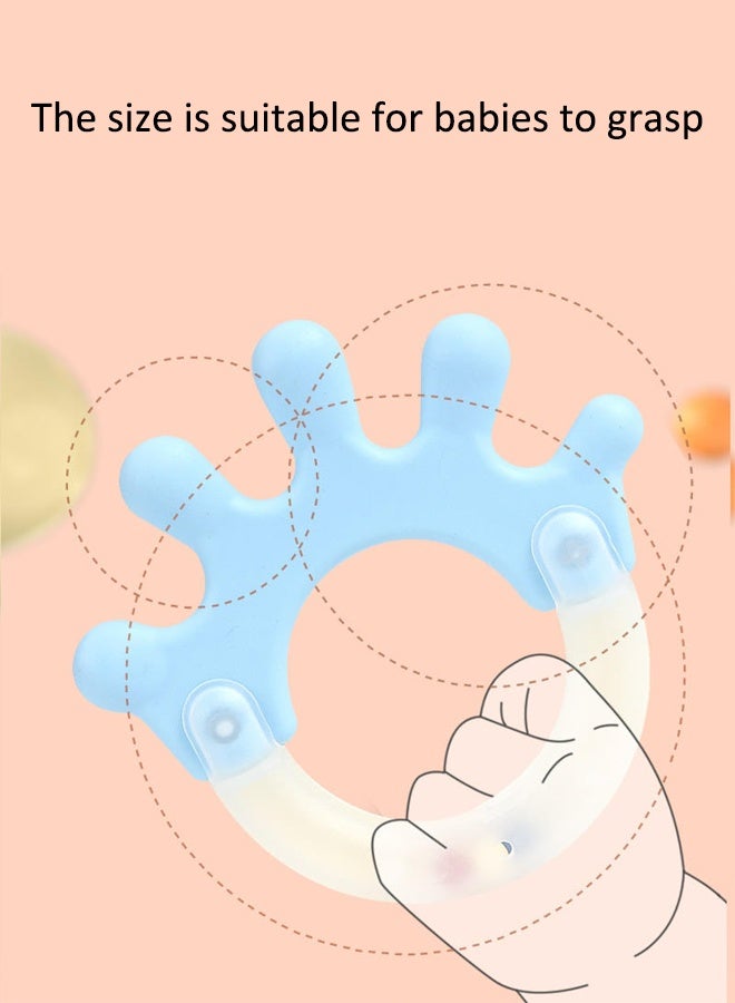 Aissiora 10-piece baby teething toy set, teething rattle toy, relieves teething discomfort, helps develop grasping skills, early education toy. - Image 4