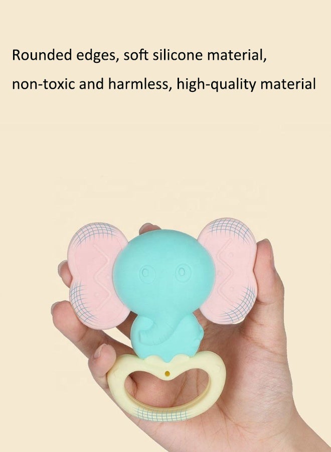 Aissiora 10-piece baby teething toy set, teething rattle toy, relieves teething discomfort, helps develop grasping skills, early education toy. - Image 5
