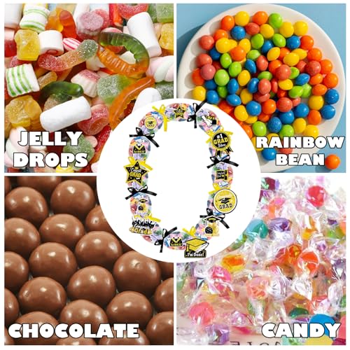 Asekonc Candy Leis for Graduation 2026 Candy Leis Tubing Making Ket Graduation Lei Accessories Ribbon Grad Stickers DIY Grad Candy Bag for Grad Party Favor - Image 4