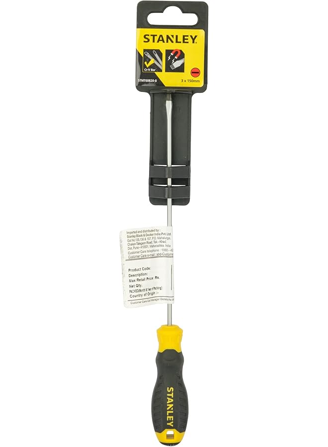 Stanley Cushion Grip Screwdriver Flat 3 X 150 Mm - Image 1
