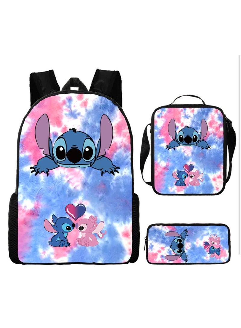 STITCH Stitch Primary And Secondary School Students' Three-Piece Backpack 29*42*16c