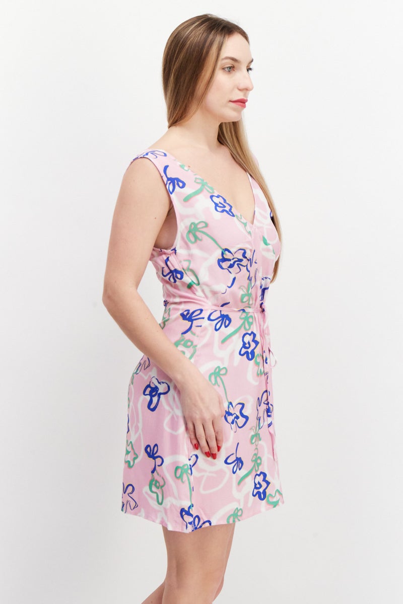 Misfit Women Allover Printed Mini Dress, Multicolor - Image 4