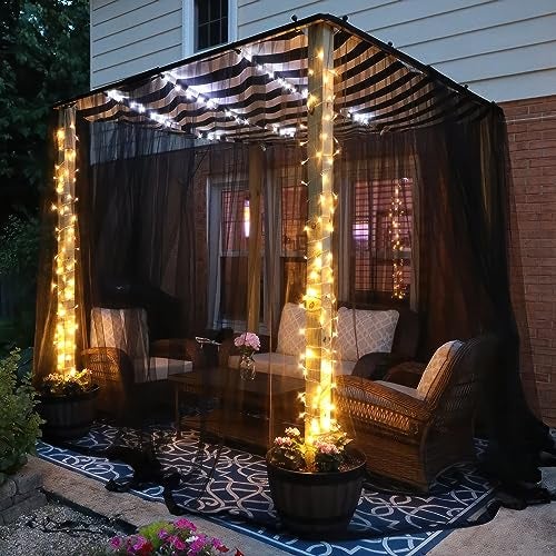 UB-STORE Black DIY Mosquito Net Fabric | 10x10 FT Netting | Insect Cover for Garden, Patio, Outdoor & Windows | Multiple Sizes in Black, White & Green | Raised Bed Screen Mesh Barrier - Image 4