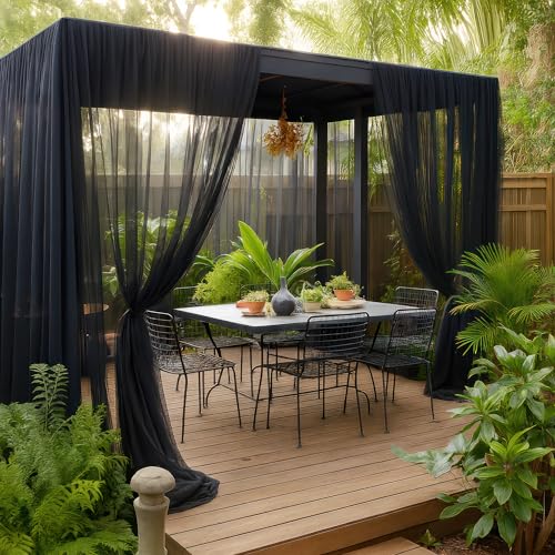 UB-STORE Black DIY Mosquito Net Fabric | 10x10 FT Netting | Insect Cover for Garden, Patio, Outdoor & Windows | Multiple Sizes in Black, White & Green | Raised Bed Screen Mesh Barrier - Image 5