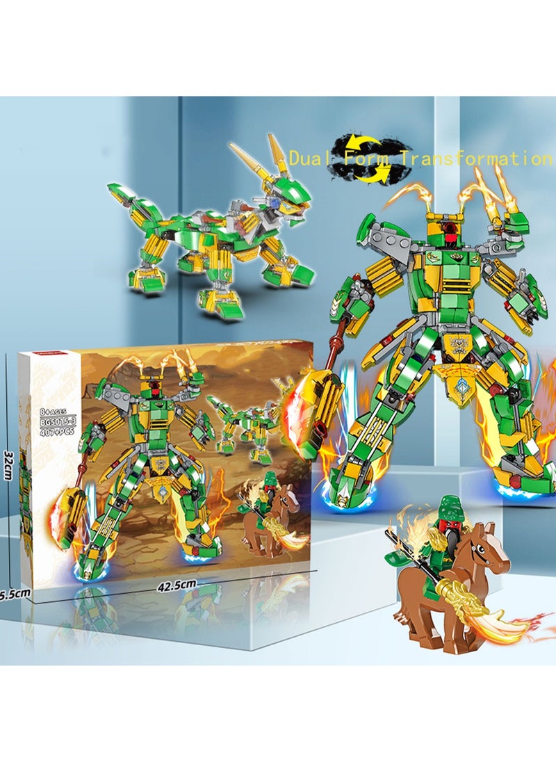 Guan Yu 2 Transformed Into A Mecha 407 Particle Assembly Set Toy, Three Kingdoms Hero Building Blocks Assembly Game, Best Learning And Role Playing, Gift  - Image 2