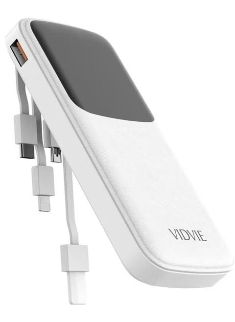 Power bank 3 in 1-10,000 mAh4 Built in cables (USB, Lighting, Type C, Micro) Digital Screen For iPhone Android Phones