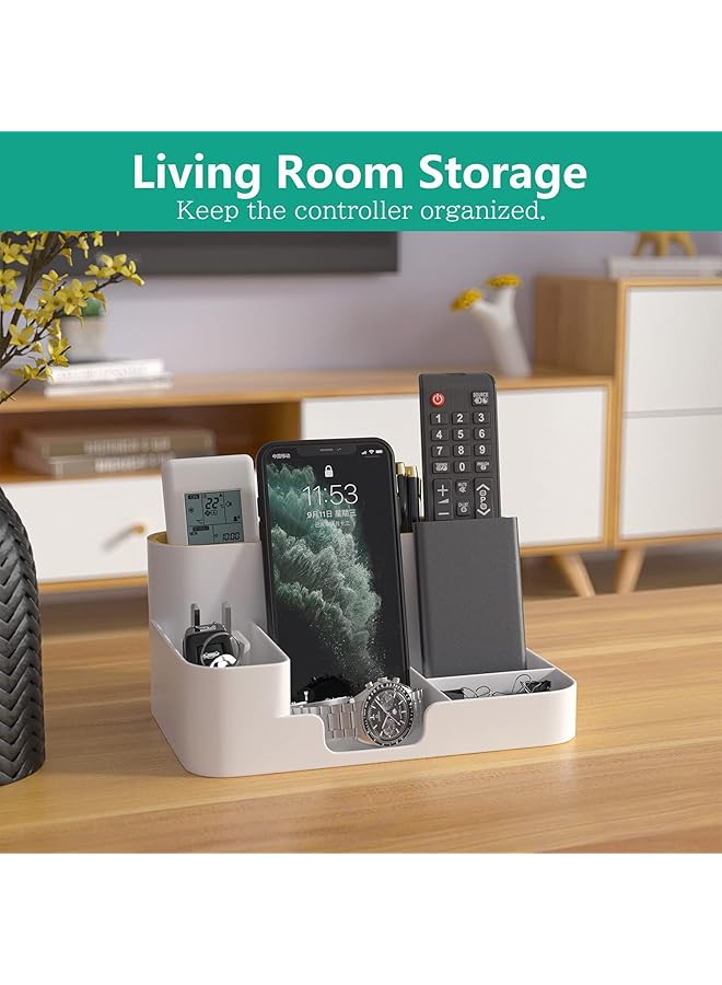 إيروريكس منظم مكتب عصري، منظم سطح المكتب مع حامل أقلام، منظمات لوازم القرطاسية المكتبية، صينية ملاحظات لاصقة، تخزين مشابك الورق وإكسسوارات المكتب، منظم أقلام سطح المكتب، أبيض. - Image 2