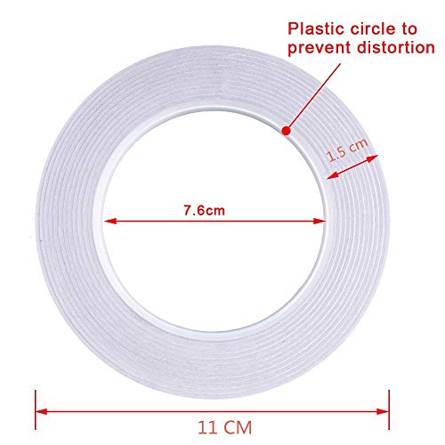 Lazydrop Double-Sided Tape for Arts, Crafts, Photography, Scrapbooking, Tear-by-Hand, Paper Backing (6 Rolls) (Width: 6mm/ 9mm/ 12mm/ 15mm) - Image 2