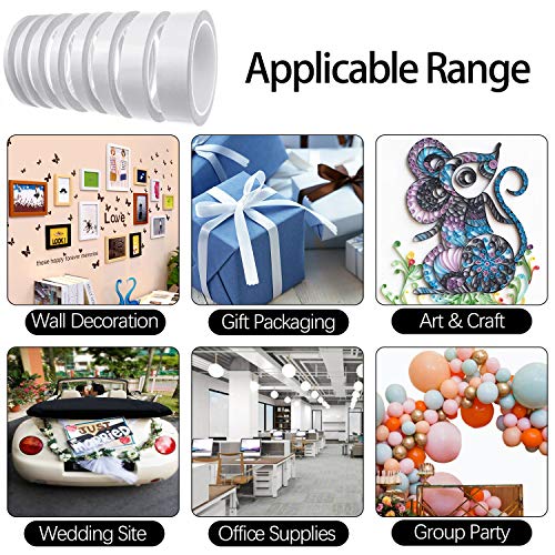 Lazydrop Double-Sided Tape for Arts, Crafts, Photography, Scrapbooking, Tear-by-Hand, Paper Backing (6 Rolls) (Width: 6mm/ 9mm/ 12mm/ 15mm) - Image 3