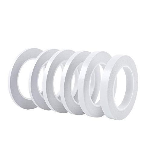 Lazydrop Double-Sided Tape for Arts, Crafts, Photography, Scrapbooking, Tear-by-Hand, Paper Backing (6 Rolls) (Width: 6mm/ 9mm/ 12mm/ 15mm) - Image 5