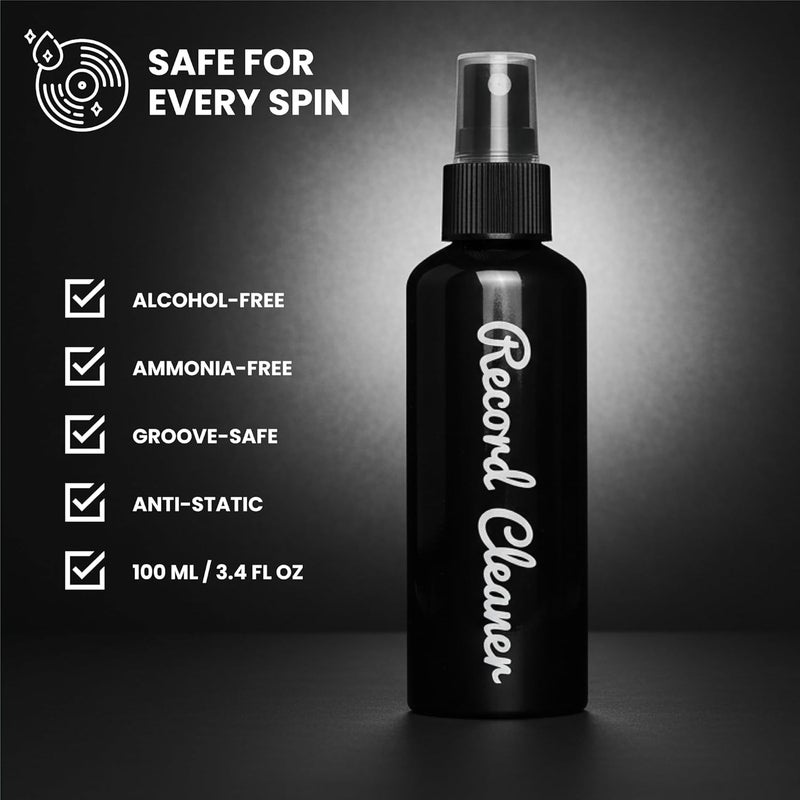 BIG FUDGE Record Cleaning Solution for Vinyl Records - 100ml (3.4oz) - LP Cleaner Fluid Refill Bottle for 4-in-1 Cleaning Kit - w/Fine Spray Nozzle - Image 2