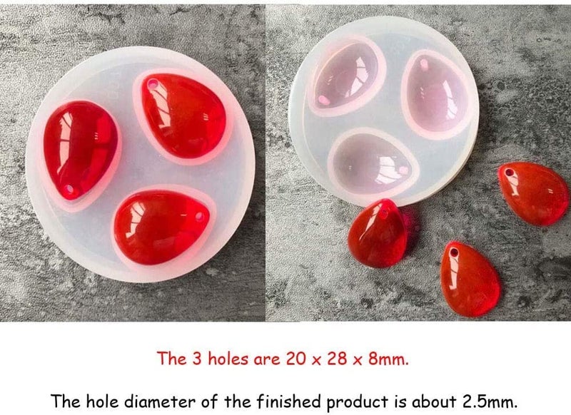Artool ARTOOL Silicone Resin Mold Keychain Creative DIY Water Drop Pendant Keychain Earrings Making Kit Epoxy Resin Casting Mold Set of 1 - Image 2