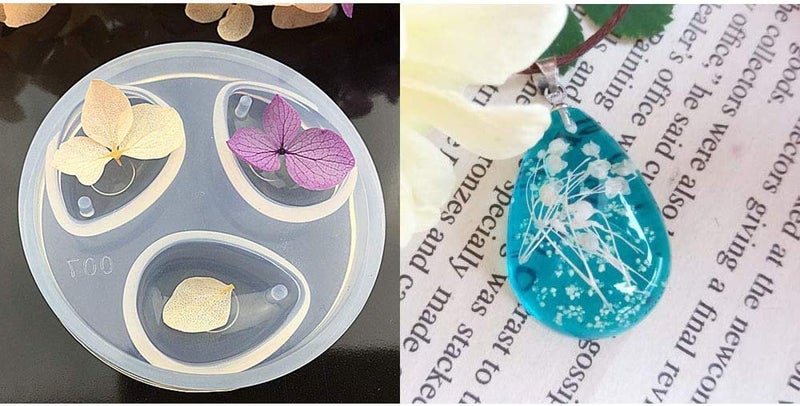 Artool ARTOOL Silicone Resin Mold Keychain Creative DIY Water Drop Pendant Keychain Earrings Making Kit Epoxy Resin Casting Mold Set of 1 - Image 5