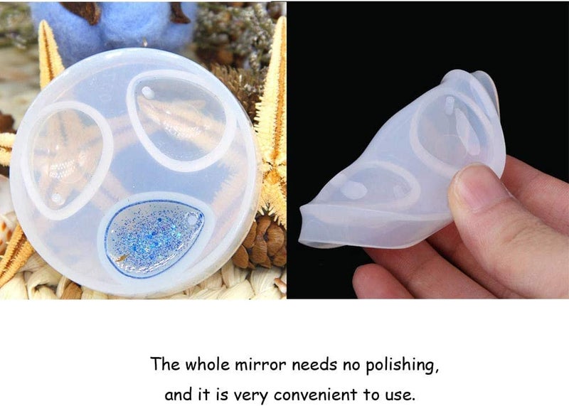 Artool ARTOOL Silicone Resin Mold Keychain Creative DIY Water Drop Pendant Keychain Earrings Making Kit Epoxy Resin Casting Mold Set of 1 - Image 4