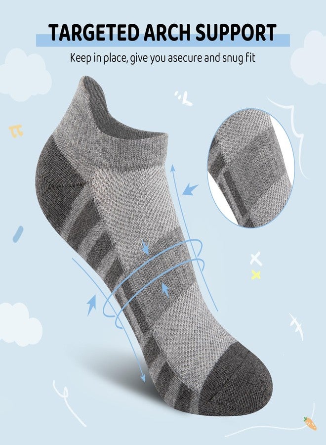 Comfoex Boys Socks Low Cut Cotton Breathable Ankle Scoks Sport For Kids 4-7 7-10 Years Old Short Athletic 10 Pairs - Image 3