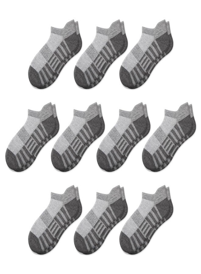 Comfoex Boys Socks Low Cut Cotton Breathable Ankle Scoks Sport For Kids 4-7 7-10 Years Old Short Athletic 10 Pairs - Image 5