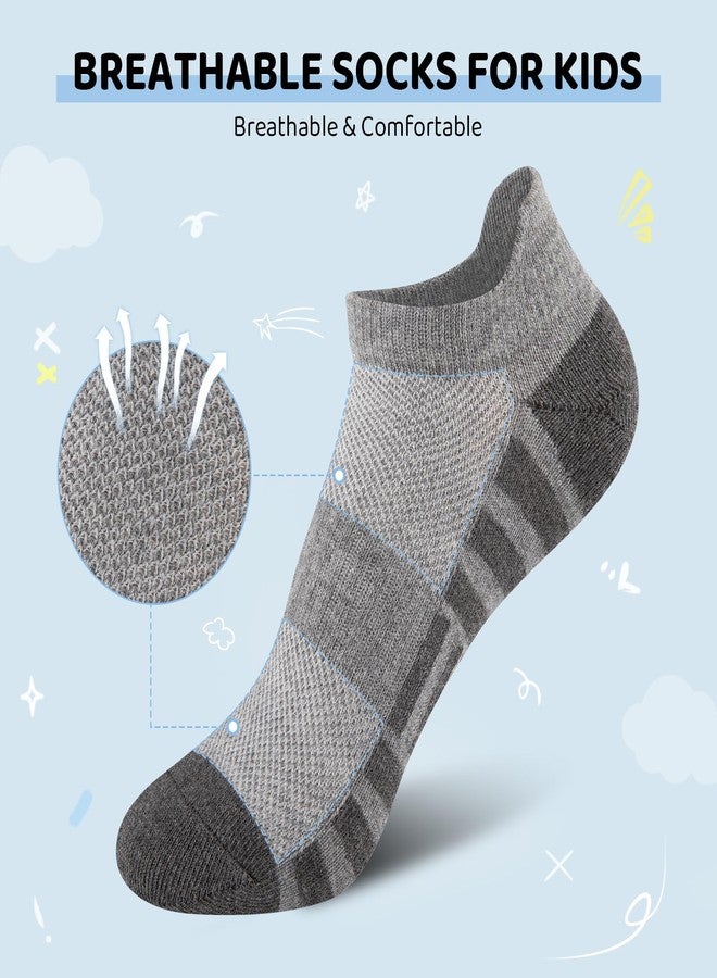 Comfoex Boys Socks Low Cut Cotton Breathable Ankle Scoks Sport For Kids 4-7 7-10 Years Old Short Athletic 10 Pairs - Image 2