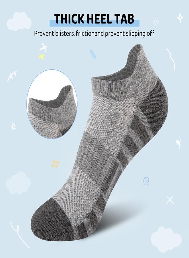Comfoex Boys Socks Low Cut Cotton Breathable Ankle Scoks Sport For Kids 4-7 7-10 Years Old Short Athletic 10 Pairs - Image 4