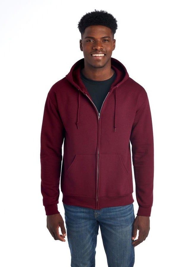 Jerzees Boys' Hooded Sweatshirt, Maroon, M - Image 1
