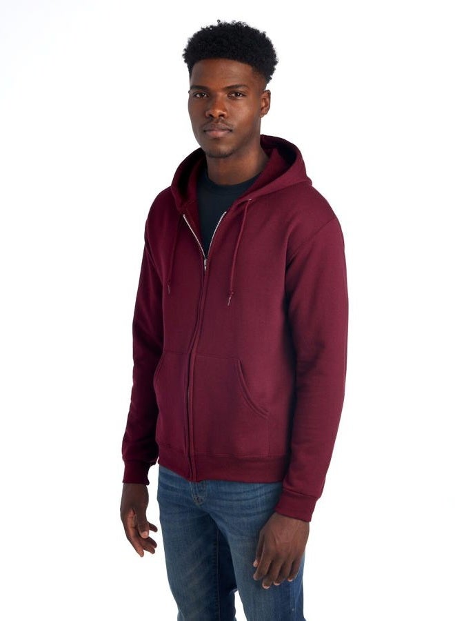 Jerzees Boys' Hooded Sweatshirt, Maroon, M - Image 3