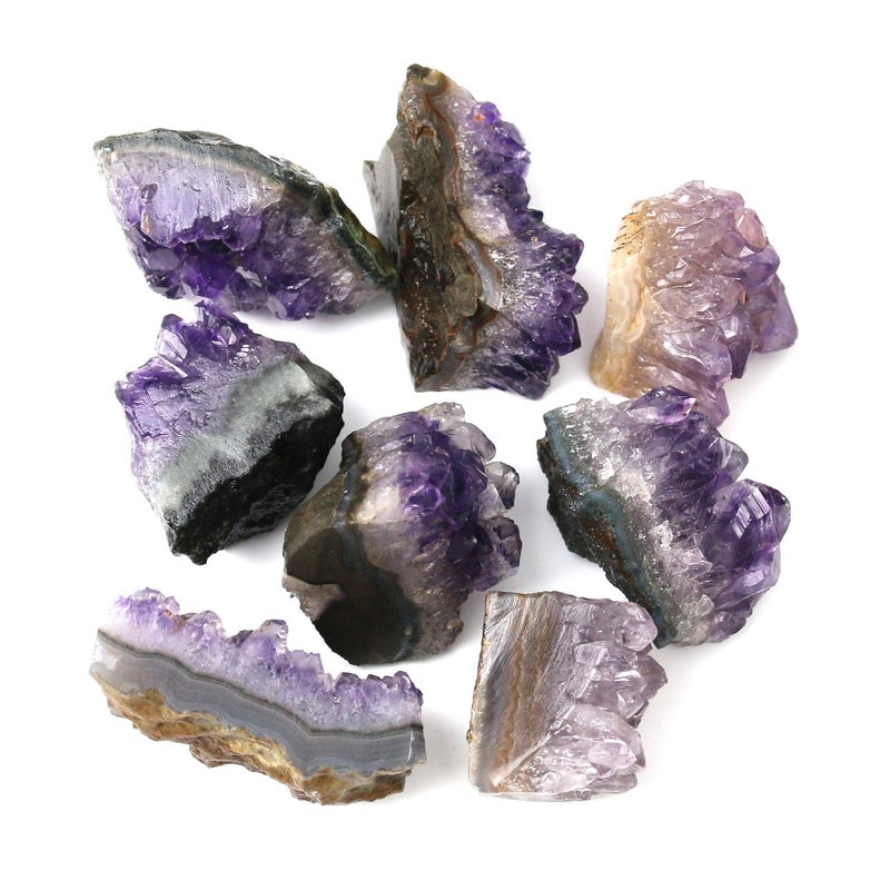 Namzi Raw Amethyst Stones and Crystals Rock, Natural Amathesis Crystal Clusters, Geodes with Crystals, Cuarzo Amatista Original, Real Amethyst Crystals Geode, Gemstones, Healing Crystals(0.11Lb) - Image 4