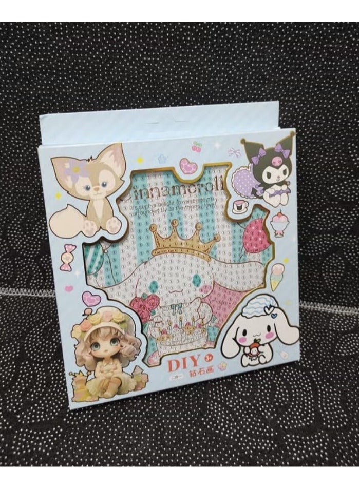 Diamond Painting Kit for Kids to Develop Concentration and Patience Skills, Improve Hand-eye Coordination with Frame (Cinnamoroll)  - Image 1