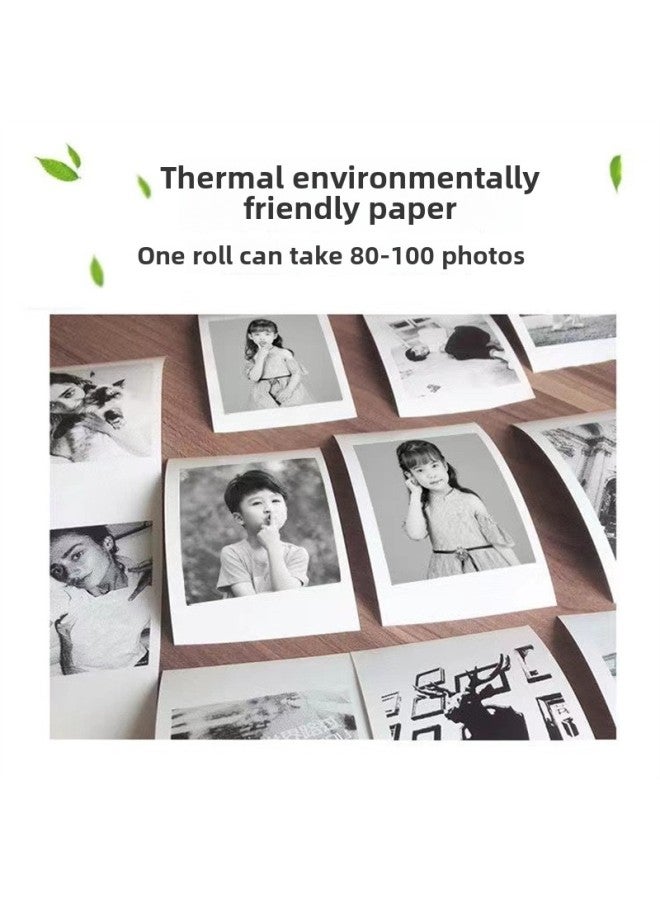 Generic Special Children's Camera Printing Paper Polaroid 57 * 25mm Photo Thermal Transfer Paper Photography A Pack Of 5 Rolls-Color:White (5 Rolls Per Pack)  - Image 2