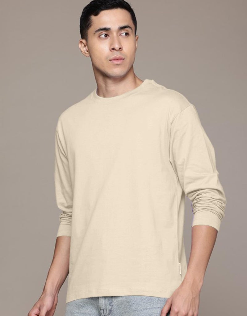 Veirdo® Pure Cotton Round Neck Regular Fit Solid Full Sleeve T-Shirt Combo for Men & Boys (PO2_V_FS_SW_NY_XL) - Image 5