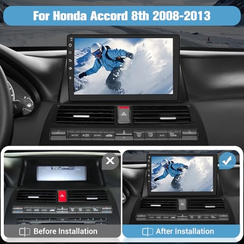 Junsun 5G WiFi 64GB ROM Car Radio Stereo for Honda Accord 2008 2009 2010 2011 2012 2013,Wireless CarPlay/Android Auto,GPS DSP RDS,Upgrade Bluetooth 5.0 Rearview AM/FM with Backup Camera - Image 2