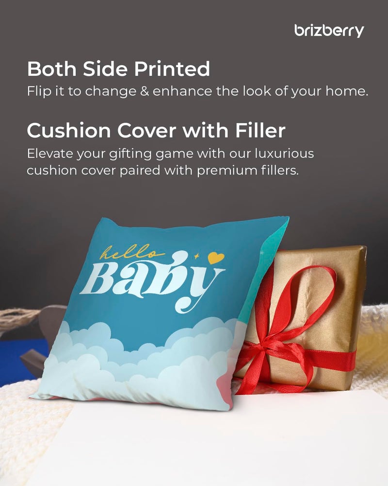 Brizberry® Premium Throw Pillow Cushion, mom to be Gifts, Pregnant Woman Wife Sister, Coming Soon Mumma, Pregnancy Gift for Baby Shower, with Premium Filler Cushion (16 inch x 16 inch) (Design 8) - Image 4