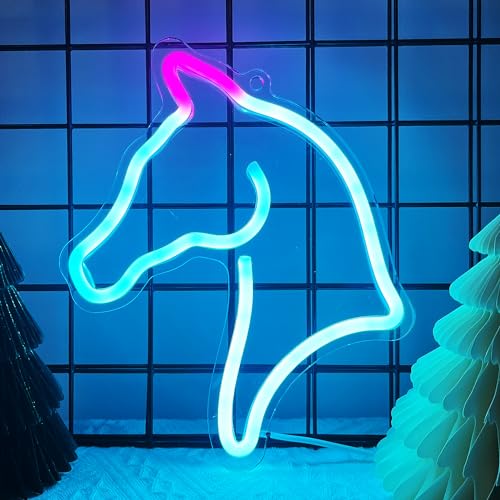 Anywin Horse Gifts for Girls,Anywin Horse Neon Sign for Wall Decor, Horse Head Led Neon Lights for Room Decor, Gifts for Birthday,Xmas, Holidays for Kids, Boys, Girls,Women Girlfriend,Wife,Daughter - Image 1