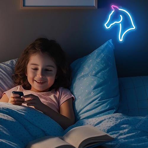 Anywin Horse Gifts for Girls,Anywin Horse Neon Sign for Wall Decor, Horse Head Led Neon Lights for Room Decor, Gifts for Birthday,Xmas, Holidays for Kids, Boys, Girls,Women Girlfriend,Wife,Daughter - Image 2