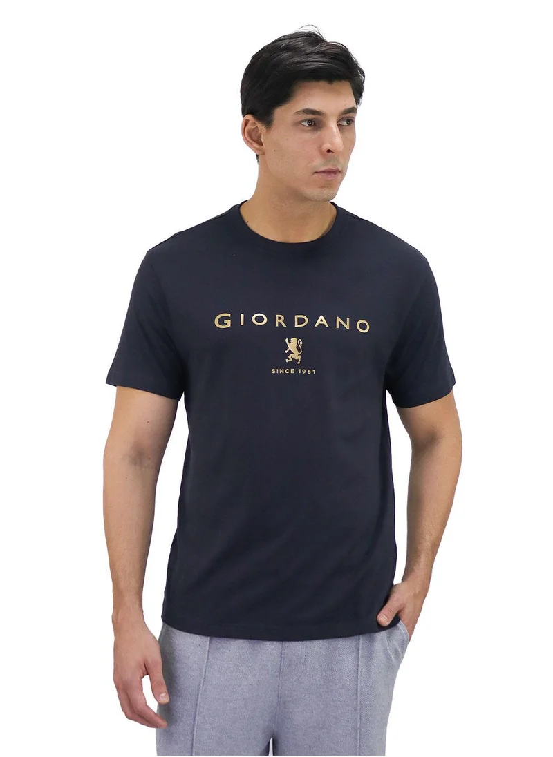 GIORDANO Men's Short Sleeve Print Tee