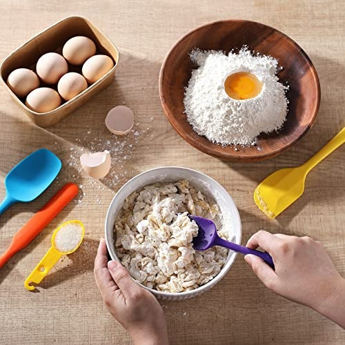 VITUER 5PCS Silicone Rubber Spatula Set, VITUER Food Grade BPA-Free Spatulas for kitchen Use, Heat Resistant Spatula for Cooking & Baking, Dishwasher Safe - Image 5