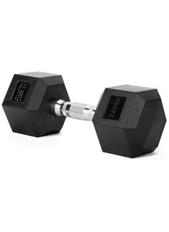 TREXO Hexagon Dumbbells 2.5 kg - 35 kg Hex Dumbbells with Durable Rubberised Cast Iron for Strength Training with Ergonomic Chrome-Plated Handle Weights Training Home Dumbbell for Men and Women