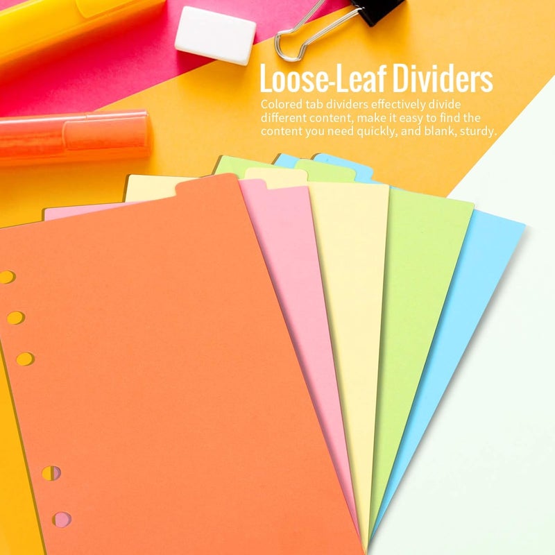 LEOBRO A6 Refill Paper,3 Pack 45PCS A6 Blank Loose Leaf Paper, with Page Markers, Binder Pockets, Binder Dividers and Rulers, 6 Ring A6 Filler Paper Insert Refill for Planner Binder Notebook Journal - Image 4
