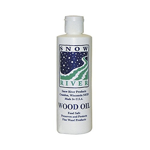 Snow River USA Wood Oil for all wood type cutting boards, 8 oz - Image 1