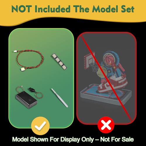 LocoLee Light kit Compatible with Lego 43021 Nike Dunk Trickshot No Model Only Light LED Lighting Accessories Compatible with Lego 43021 - Image 5