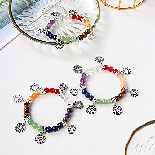 AITELEI 7 Chakra Healing Bracelets with Real Stones Gemstone Healing Chakra Bracelet Yoga Meditation Bracelets for Protection, Energy Healing - Image 5