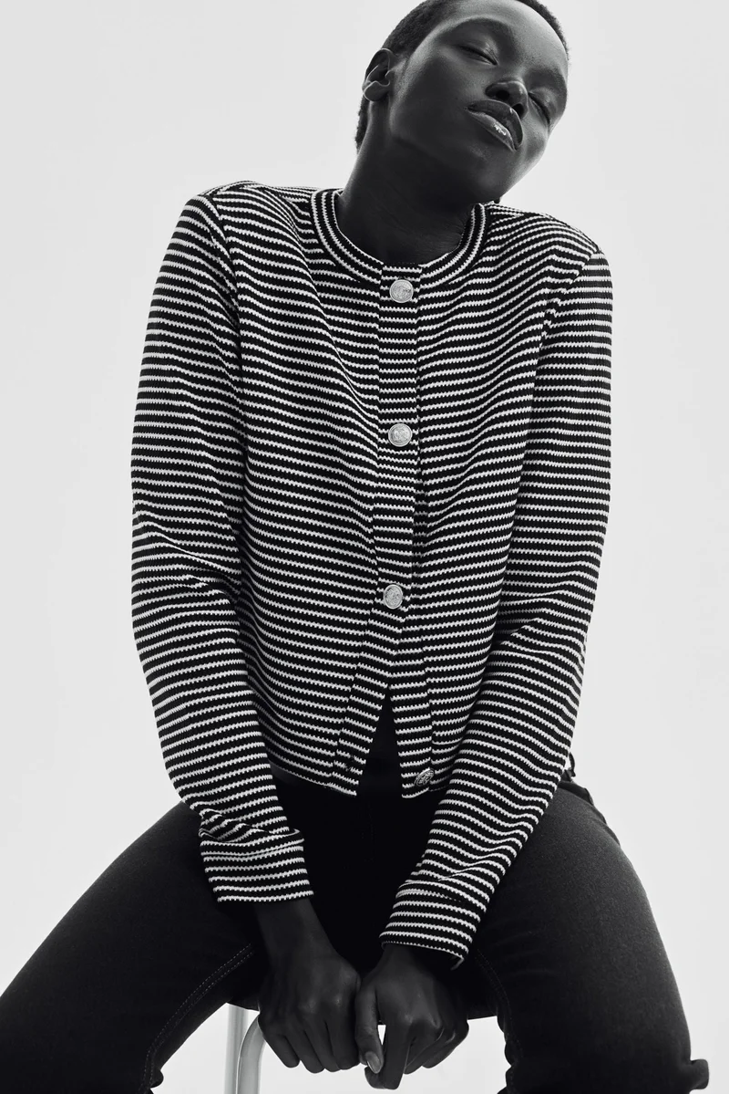 H&M Textured jersey cardigan