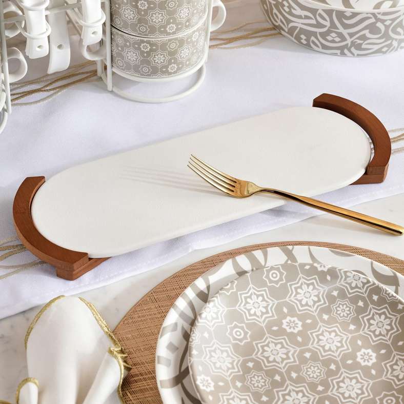 Pan Home Oval Serving Platter - White - Image 1