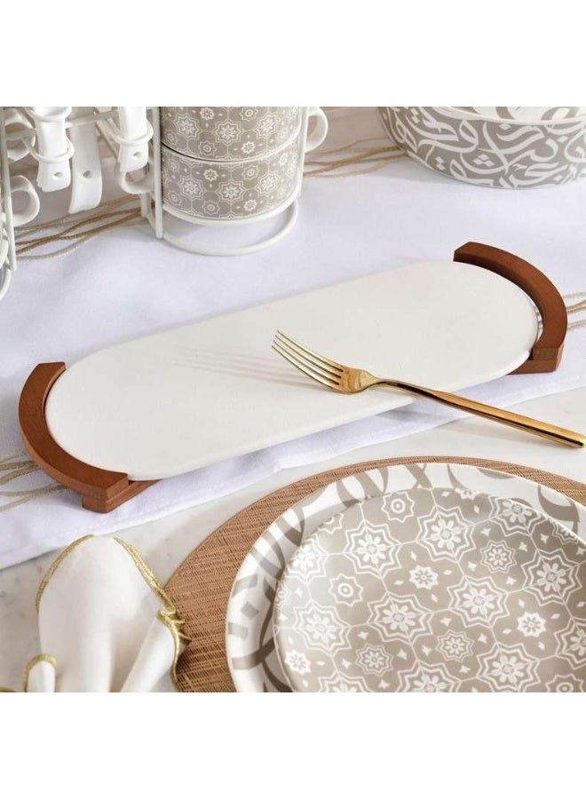 Pan Home Oval Serving Platter - White - Image 1