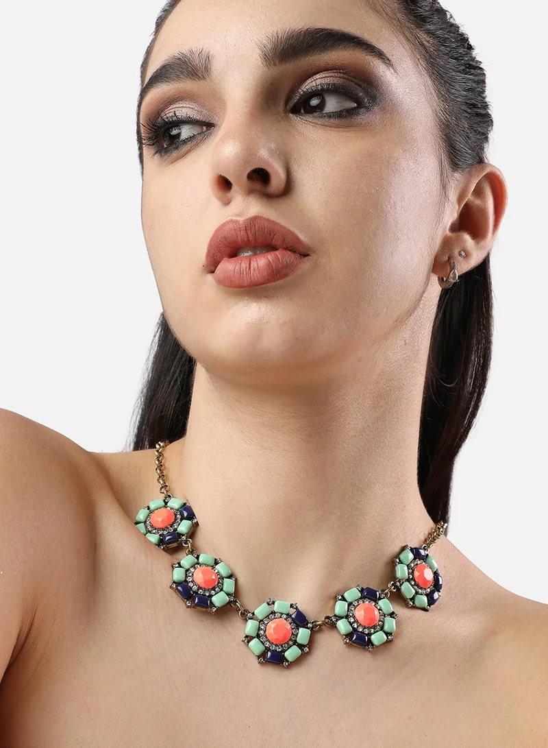 SOHI Designer Statement Stone Artificial Necklace Jewellery