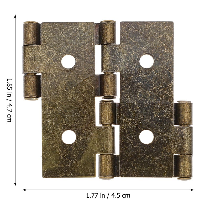 Double Acting Oil Iron Door Hinges 47x47mm Retro Style for Cabinet Antique Door - Image 3