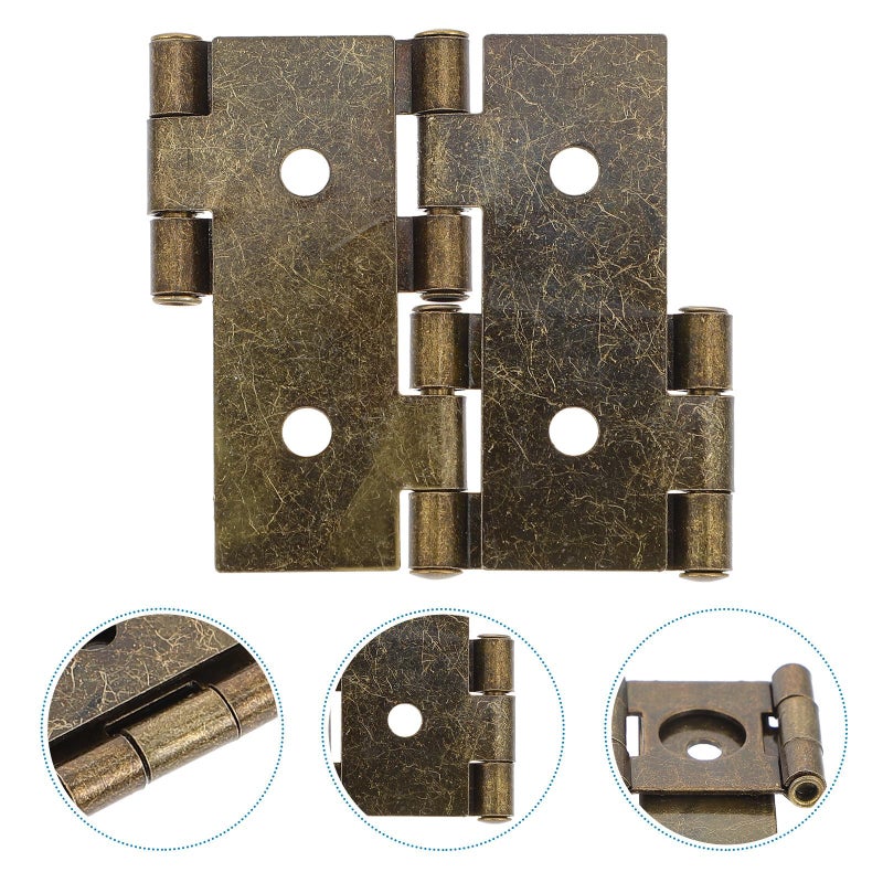 Double Acting Oil Iron Door Hinges 47x47mm Retro Style for Cabinet Antique Door - Image 5