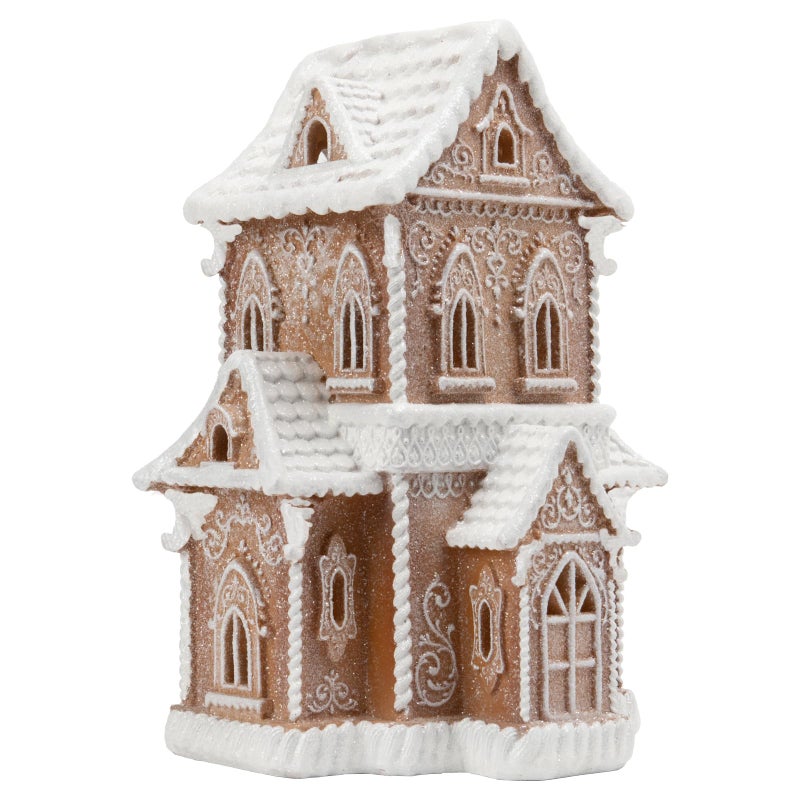 Braxio Gingerbread House Christmas Tabletop Decorations  Village Gingerbread Decor Traditional Cottage Church Christmas Collectible Figurines High 1025x75x135 Inch
