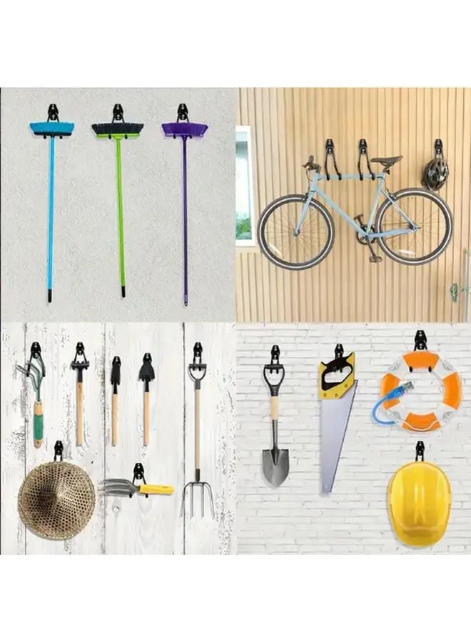 Heavy Duty Wall Mounted Tool Organizer 4 Pack Black Red Garage Storage System - Image 3